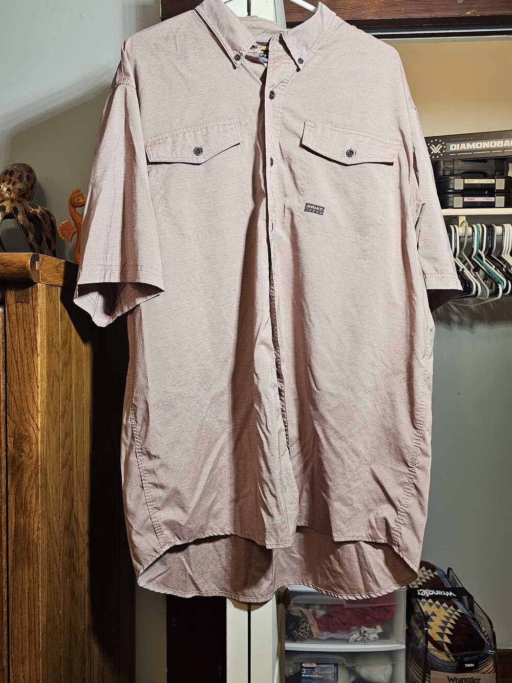 Ariat Men's Rebar Made Tough VentTEK Short Sleeve Button-Down Stretch Work Shirt